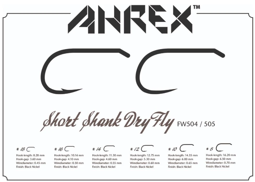 Ahrex FW505 Short Shank Dry Barbless 5 Ahrex FW505 Short Shank Dry Barbless - Afbeelding 3