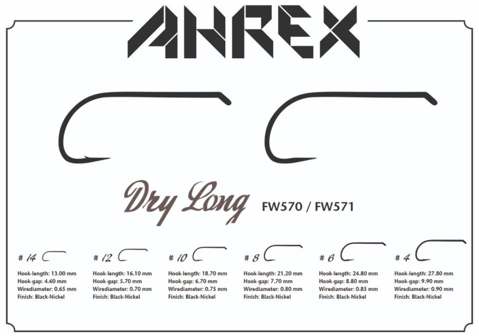 Ahrex FW571 Dry Long Barbless 5 Ahrex FW571 Dry Long Barbless - Afbeelding 3
