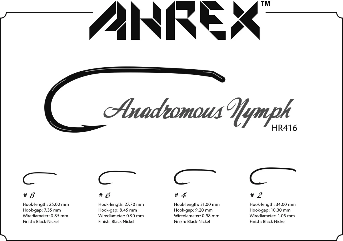 Ahrex HR416 Anadromous Nymph Hooks 5 Ahrex HR416 Anadromous Nymph Hooks - Afbeelding 3