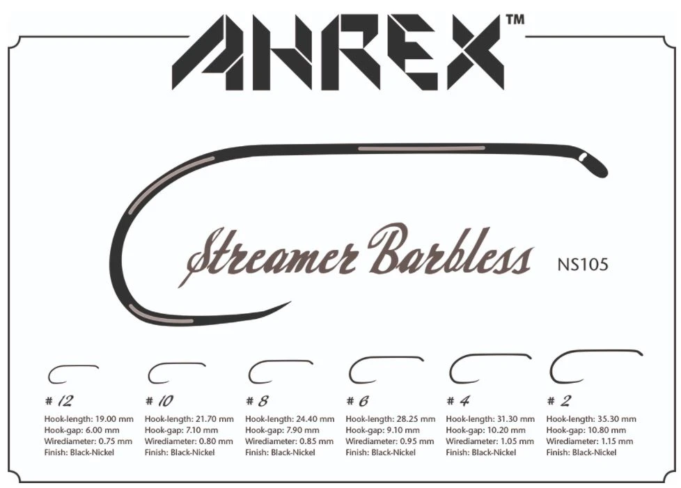 Ahrex NS105 Streamer D/E Barbless 5 Ahrex NS105 Streamer D/E Barbless - Afbeelding 3