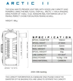 Alfa Arctic Reel Lime Green -VisVaardig Winkel Alfa Arctic Reel Lime Green ALFAARCTLG XXX arctic reel specs 11