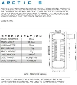 Alfa Arctic Reel Petrol Blue -VisVaardig Winkel Alfa Arctic Reel Petrol Blue ALFAARCTPB XXX arctic reel specs 5