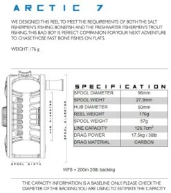 Alfa Arctic Reel Petrol Blue -VisVaardig Winkel Alfa Arctic Reel Petrol Blue ALFAARCTPB XXX arctic reel specs 7