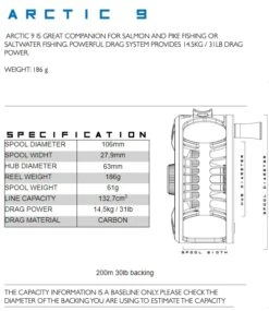 Alfa Arctic Reel Petrol Blue -VisVaardig Winkel Alfa Arctic Reel Petrol Blue ALFAARCTPB XXX arctic reel specs 9