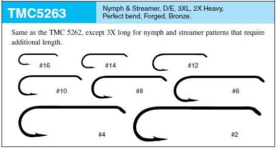 Tiemco TMC 5263 Streamer And Nymph Hooks 20pc 4 Tiemco TMC 5263 Streamer And Nymph Hooks 20pc - Afbeelding 2