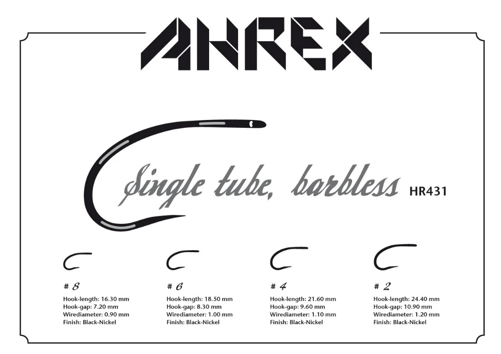 Ahrex HR431 Tube Single Barbless 5 Ahrex HR431 Tube Single Barbless - Afbeelding 3