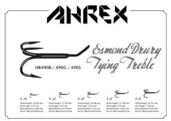 Ahrex HR490B Esmond Drury Tying Treble - Black Finish -VisVaardig Winkel ahrex hr490bsheet