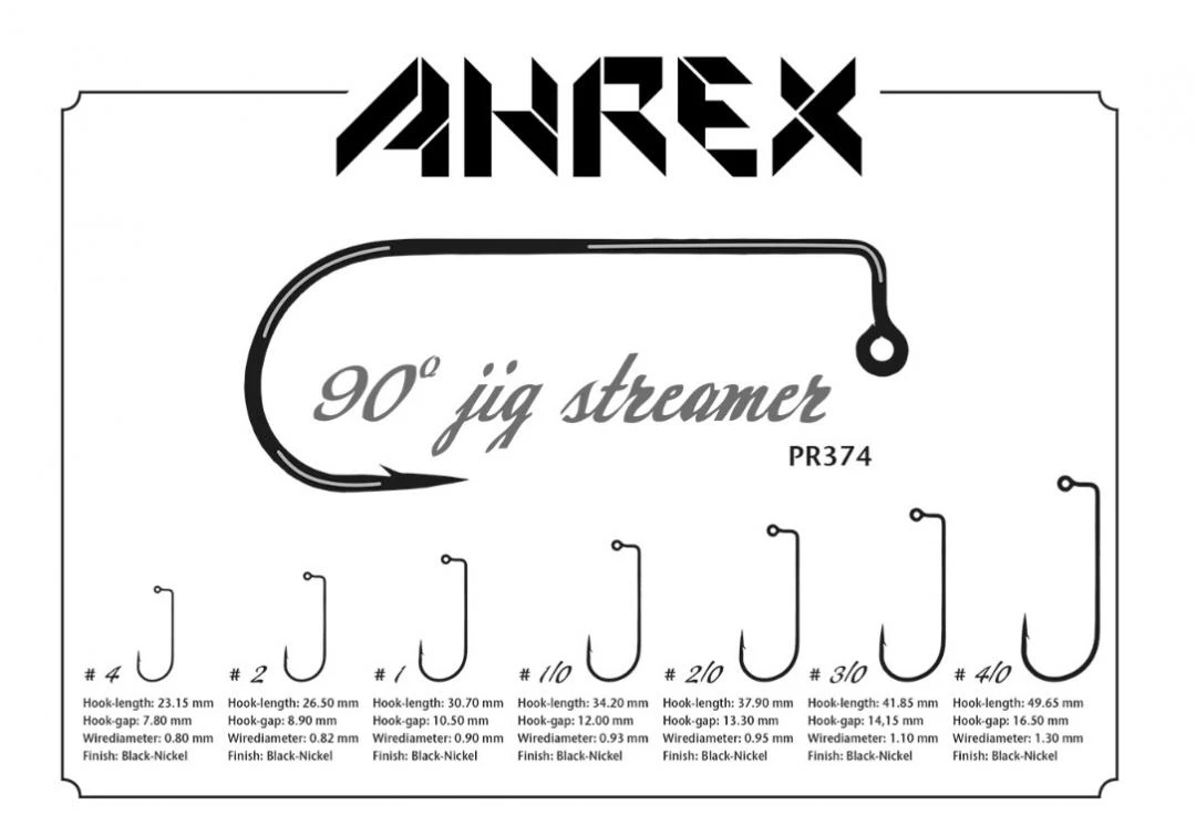 Ahrex PR374 - 90 Degree Bent Jig Streamer 4 Ahrex PR374 - 90 Degree Bent Jig Streamer - Afbeelding 2