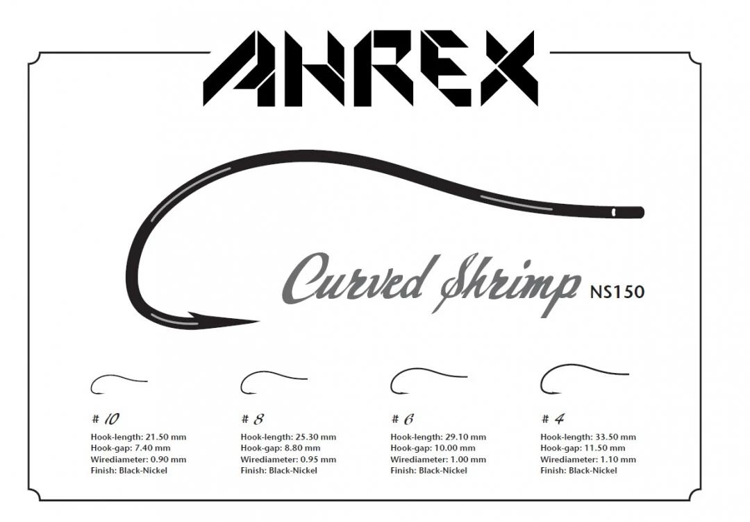 Ahrex NS150 Curved Shrimp Hooks 4 Ahrex NS150 Curved Shrimp Hooks - Afbeelding 2