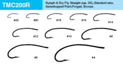 Tiemco TMC 200R Nymph And Dry Fly Hooks 20pc 9 Tiemco TMC 200R Nymph And Dry Fly Hooks 20pc -VisVaardig Winkel tiemco200r